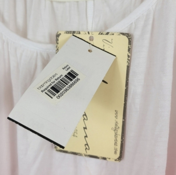 VINTAGE HAVANA Boho Tie Dye White Pink Orange Shirt Size Small - Picture 7 of 8